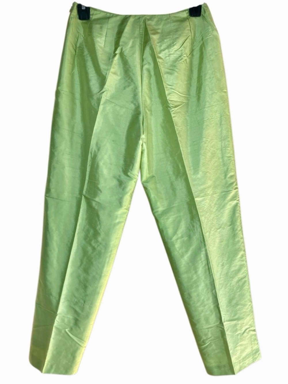 Due per Due Silk Cropped Pants in Green Women’s 2P